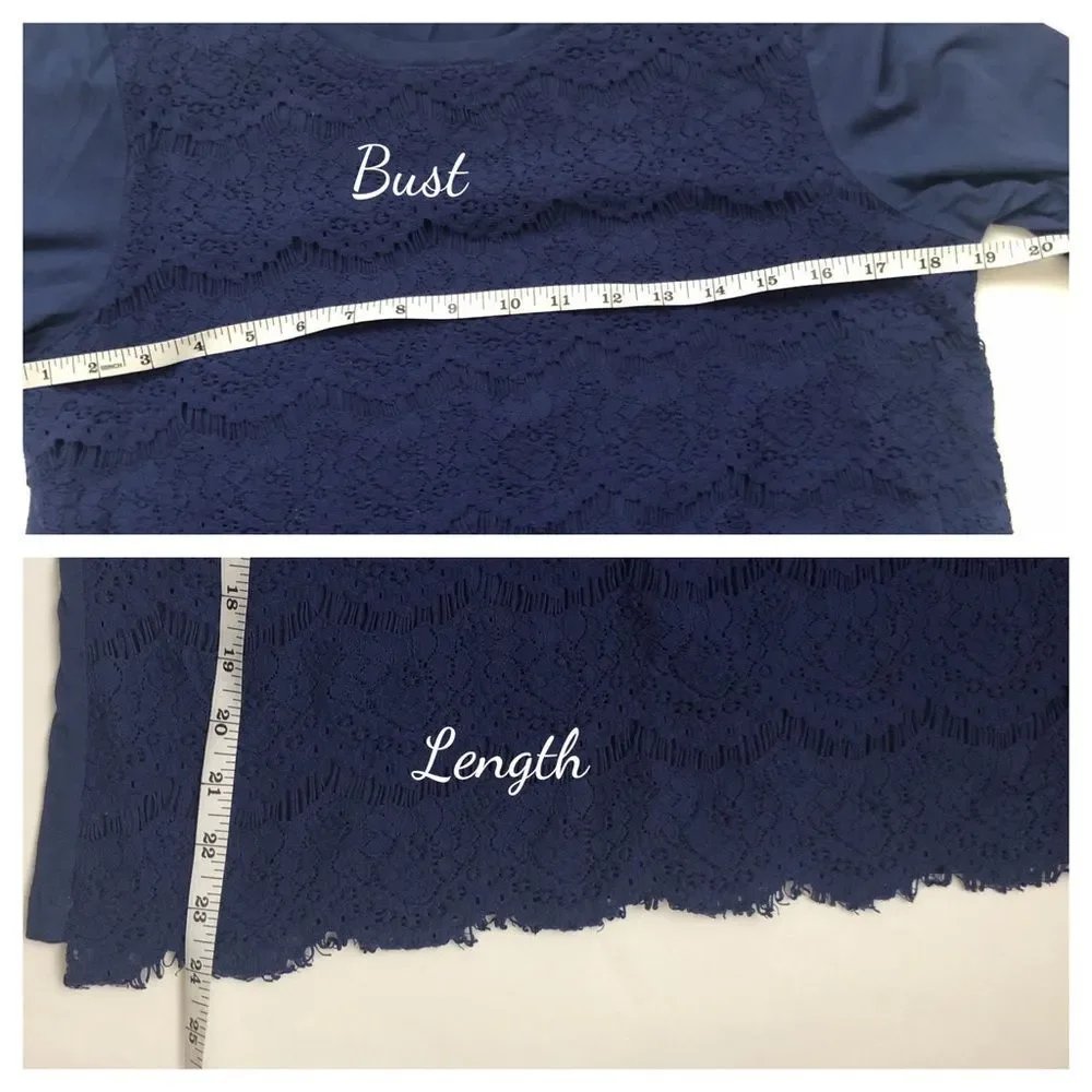 J. Crew Lace-front T-shirt Size M